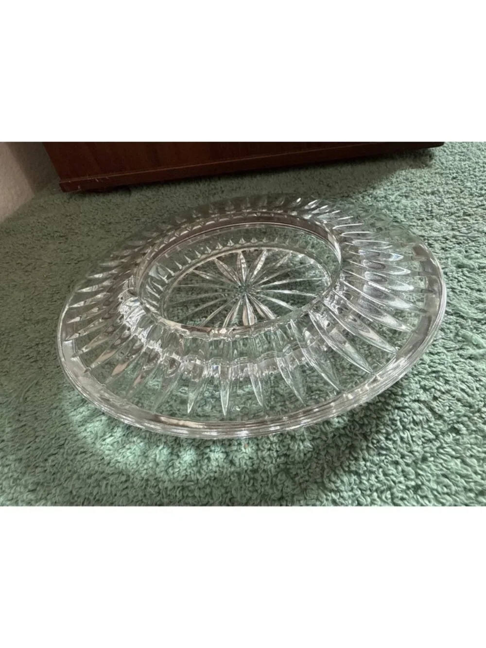 Vintage Cut Crystal Pillar Candle Holder, Poland